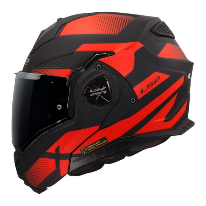 Casco Modulare Ls2 Ff901 Advant X Nova 06 Black Red
