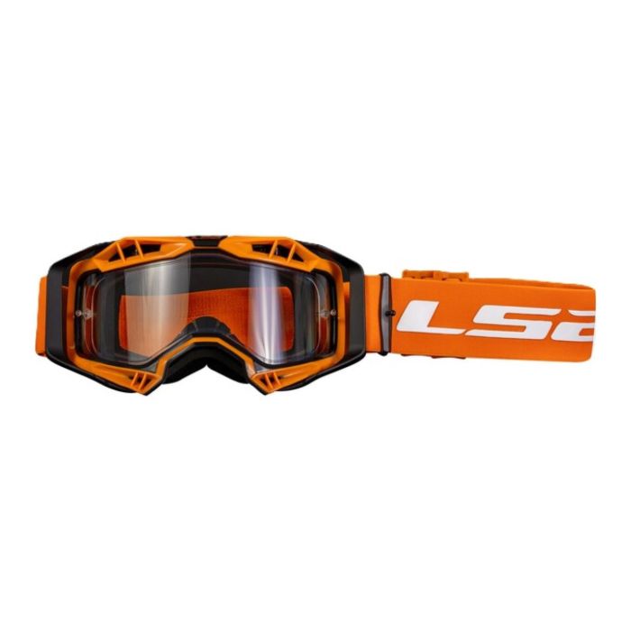 Ls2 Aura Enduro Series Goggle Black H-v Orange With Clear