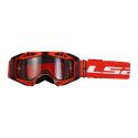 Ls2 Aura Enduro Series Goggle Black Red With Clear Visor