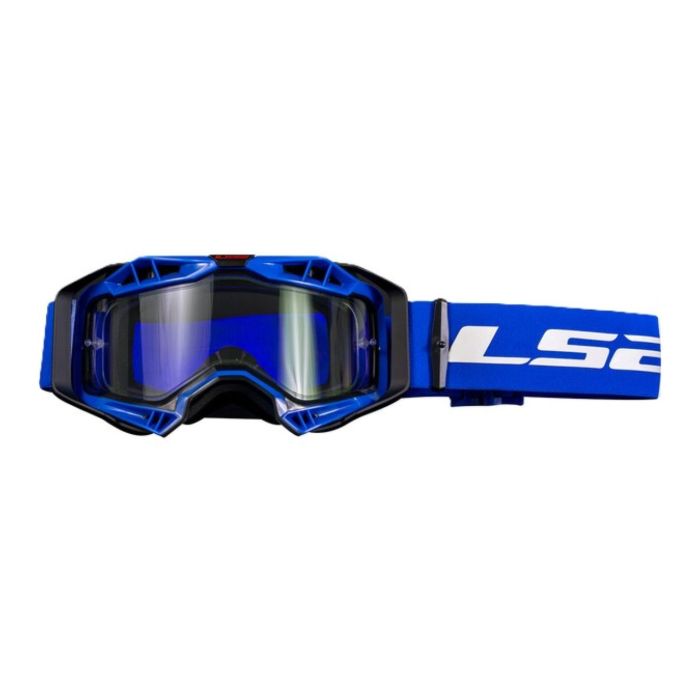 Ls2 Aura Enduro Series Goggle Black Blue With Clear Visor