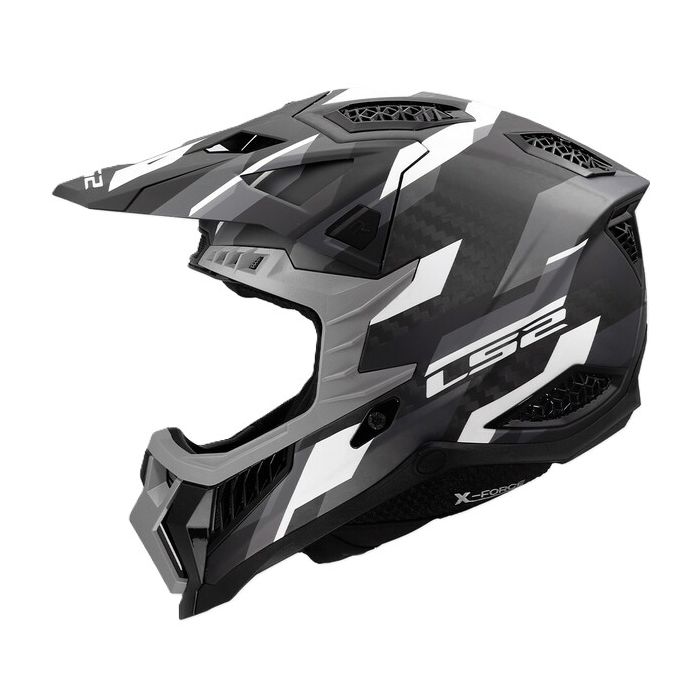 Casco Cross Ls2 Mx703 X-force Phantom 06 Black Grey