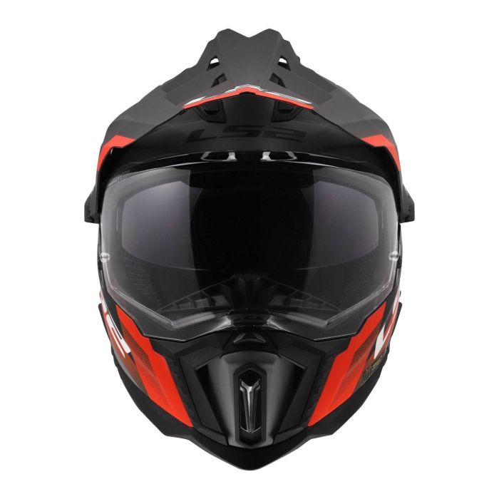 Casco Adventure Ls2 Mx701 Explorer Hexa 06 Black Red Grey