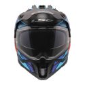 Casco Adventure Ls2 Mx702 Pioneer II Block 06 Black Red Blue