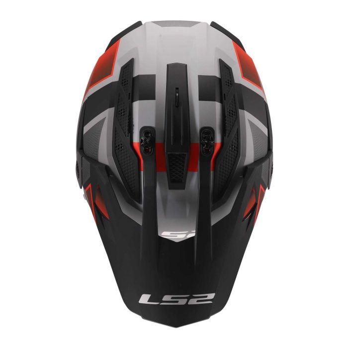 Casco Adventure Ls2 Mx702 Pioneer II Block 06 Grey Red