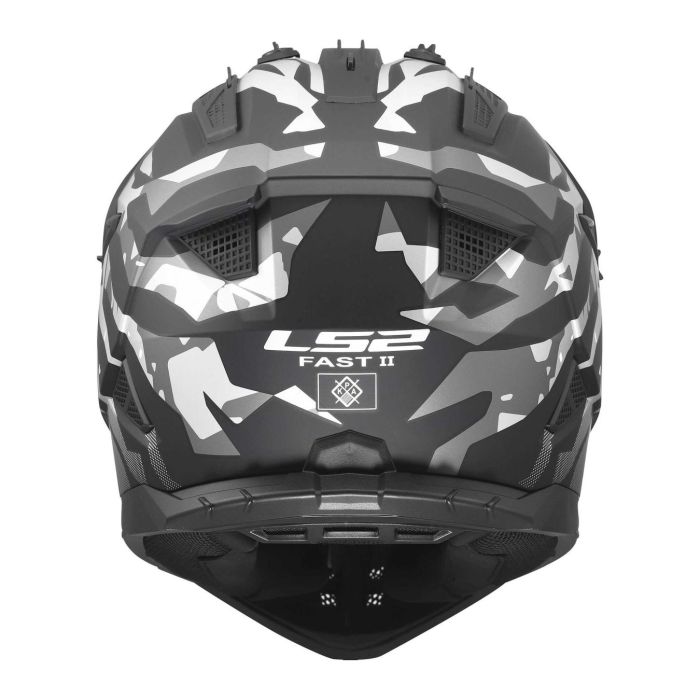 Casco Cross Ls2 Mx708 Fast II Grotesk 06 Black Grey