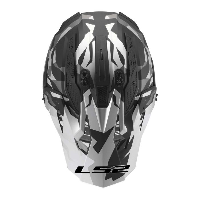 Casco Cross Ls2 Mx708 Fast II Grotesk 06 Black Grey