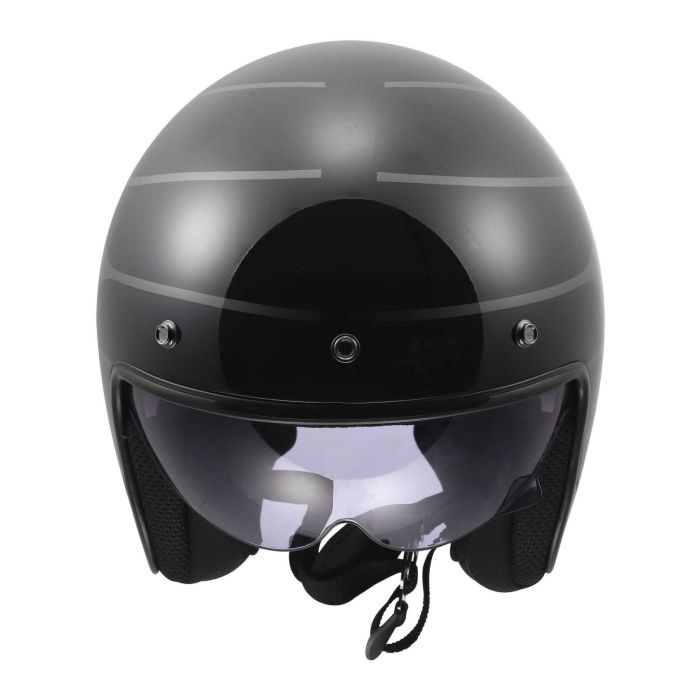 Casco Jet Ls2 Of601 Bob II Cosmic 06 Black Grey