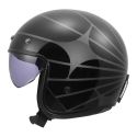 Casco Jet Ls2 Of601 Bob II Cosmic 06 Black Grey