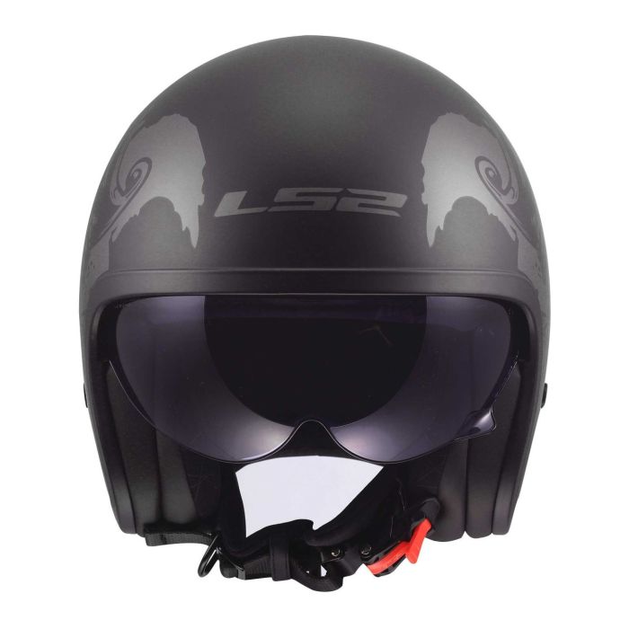 Casco Jet Ls2 Of599 Spitfire II Willy 06 Black Grey