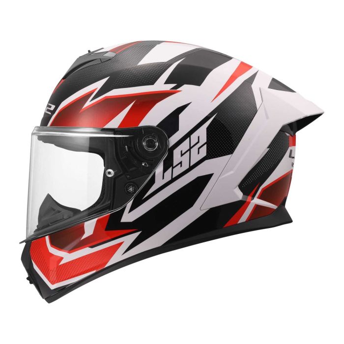 Casco Integrale Ls2 Ff820 Rapid III Xtrem White Black Red