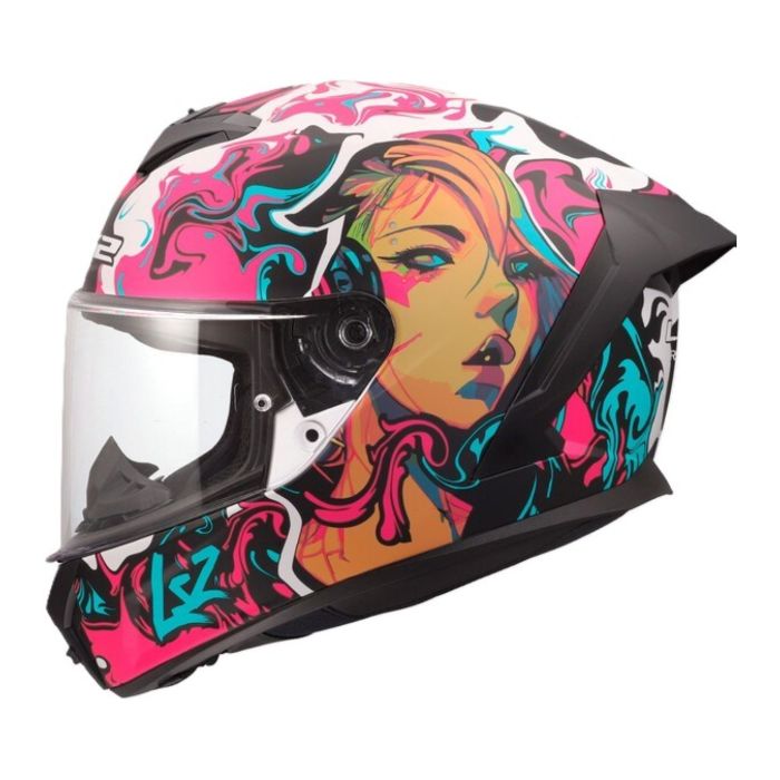 Casco Integrale Ls2 Ff820 Rapid III Cyberg Purple Cyan