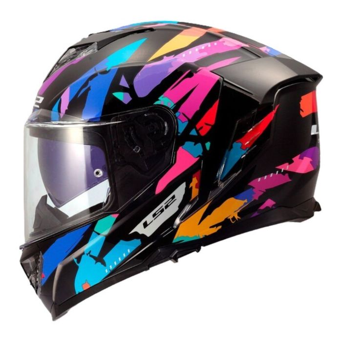 Casco Integrale Ls2 Ff818 Storm III Kaos Black Purple Blue