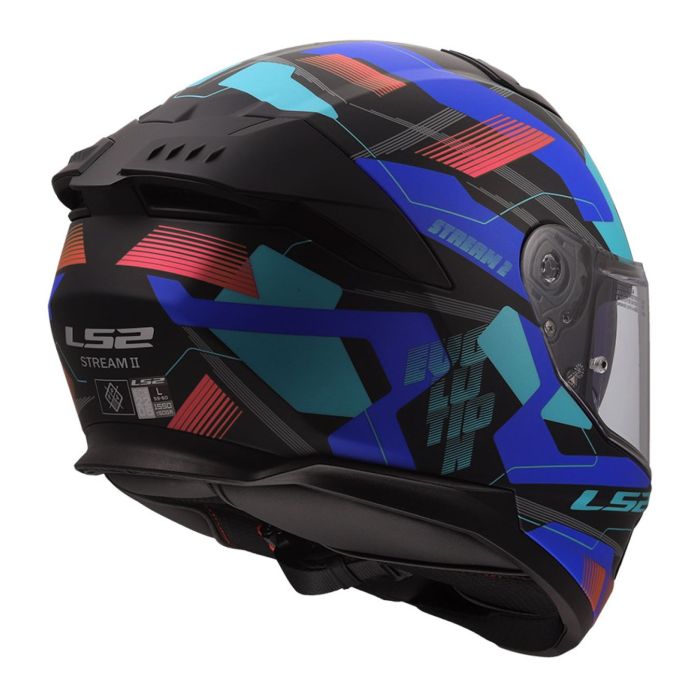 Casco Integrale Ls2 Ff808 Stream II Mika 06 Black Blue