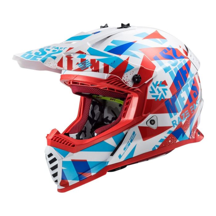 Casco Cross Bambino Ls2 Mx437 Fast Evo Mini Funky Red White