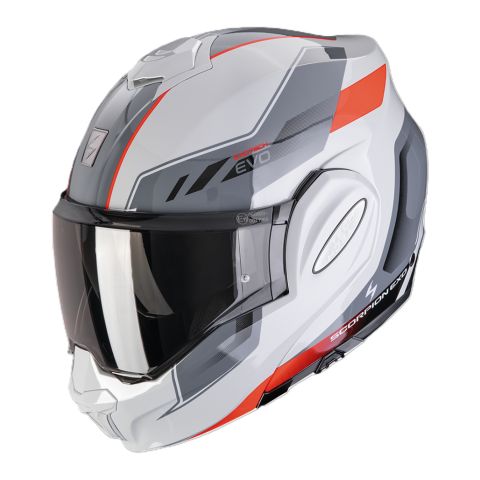 Casco Ribaltabile Scorpion Exo-tech Evo Socius Grigio Rosso