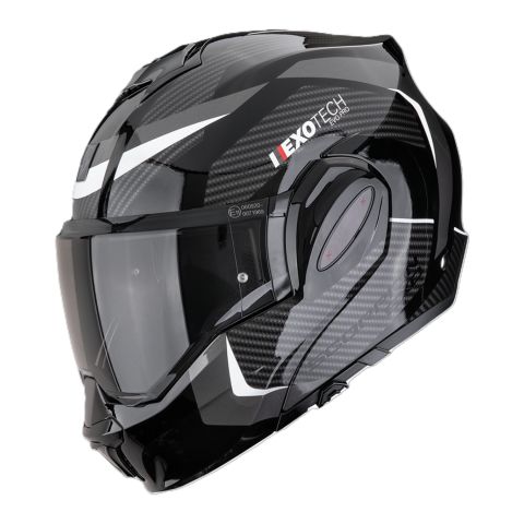 Casco Ribaltabile Scorpion Exo-tech Evo Pro Acuti Nero Argento