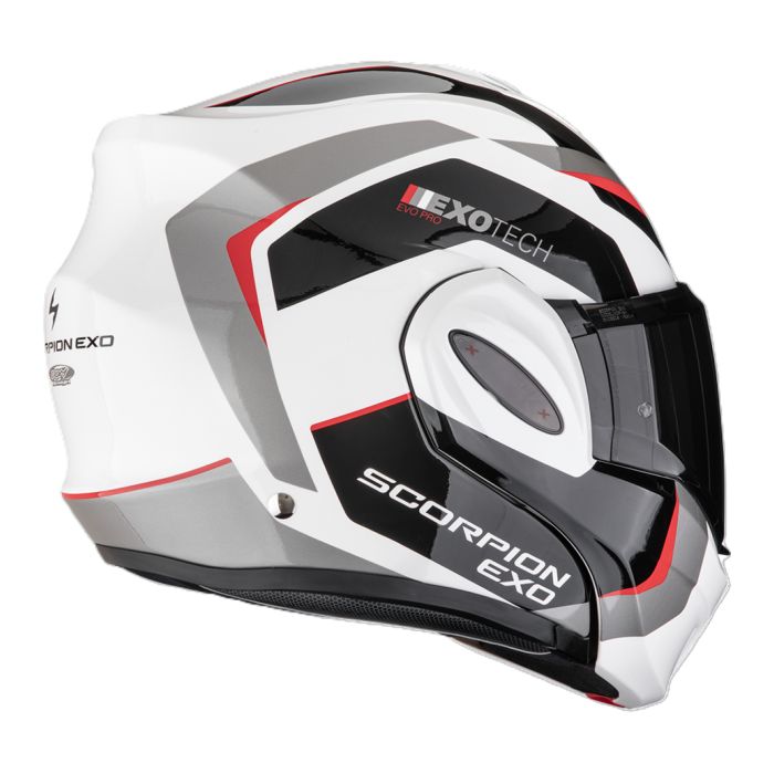 Casco Ribaltabile Scorpion Exo-tech Evo Pro Acuti Grigio Nero Rosso