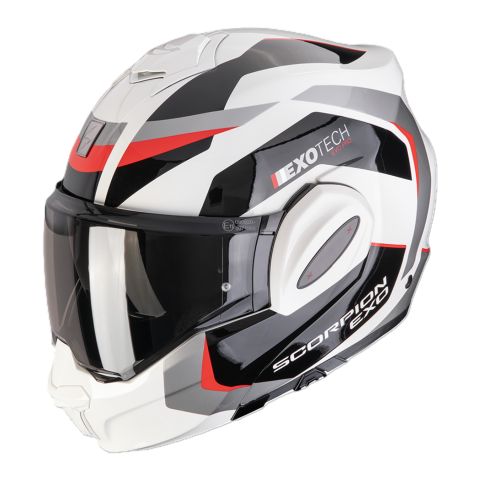 Casco Ribaltabile Scorpion Exo-tech Evo Pro Acuti Grigio Nero Rosso