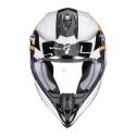 Casco Motocross Scorpion Vx-16 Evo Air Lignes Nero Arancione