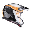 Casco Motocross Scorpion Vx-16 Evo Air Lignes Nero Arancione