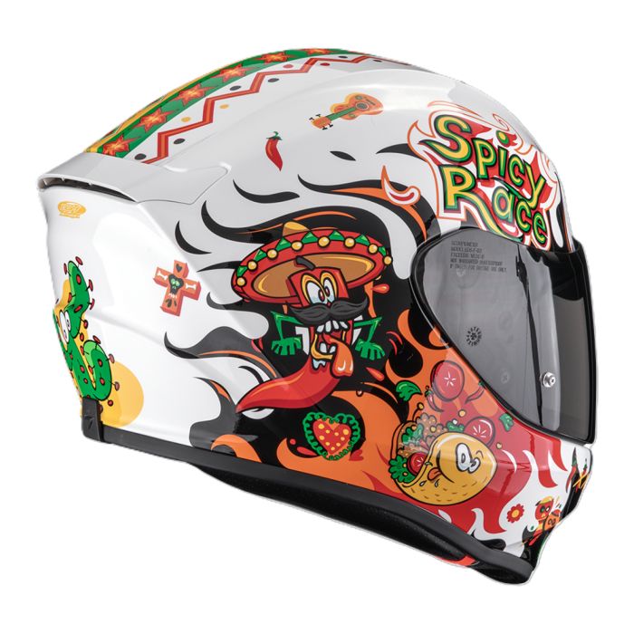 Casco Bambino Scorpion Exo-jnr Air Yucatan Bianco Arancio Nero
