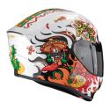 Casco Bambino Scorpion Exo-jnr Air Yucatan Bianco Arancio Nero