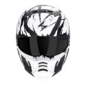 Casco Modulabile Scorpion Exo-combat II Marauder Nero Opaco Bianco