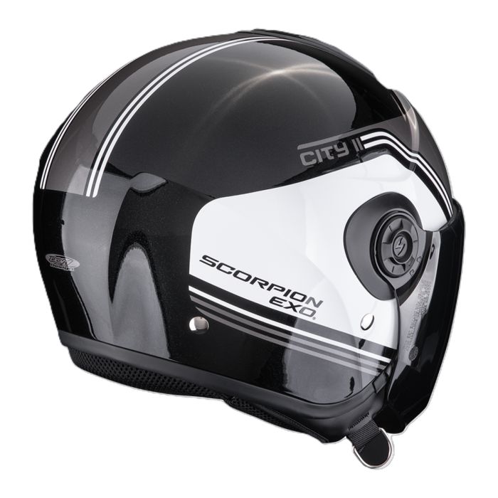 Casco Jet Scorpion Exo-city II Vita Metallo Nero Bianco
