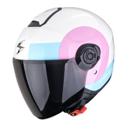 Casco Jet Scorpion Exo-city II Sheer Bianco Rosa Azzurro