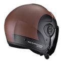 Casco Jet Scorpion Exo-city II Sheer Marrone Nero Opaco
