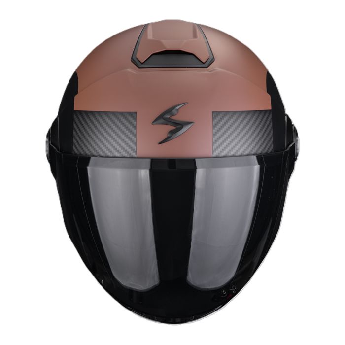 Casco Jet Scorpion Exo-city II Sheer Marrone Nero Opaco