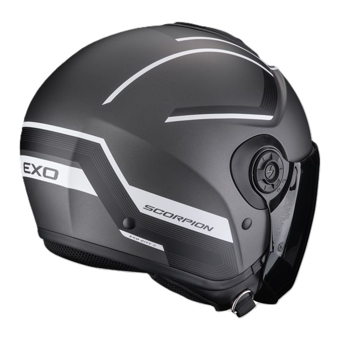 Casco Jet Scorpion Exo-city II Cosmos Argento Opaco Bianco