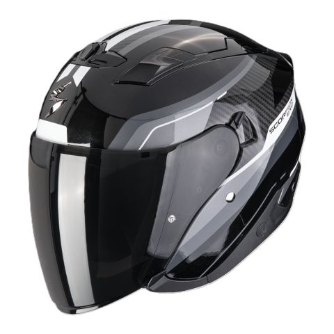 Casco Jet Scorpion Exo-230 Hipe Nero Argento
