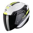 Casco Jet Scorpion Exo-230 Hipe Bianco Nero Giallo N