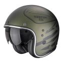 Casco Jet Scorpion Belfast Evo Dawg Verde Opaco