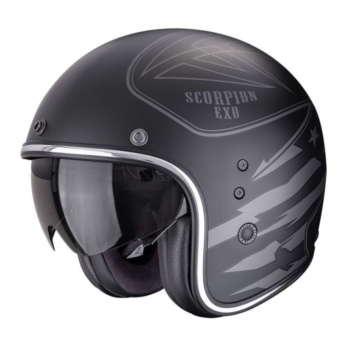 Casco Jet Scorpion Belfast Evo Dawg Nero Argento Opaco