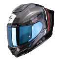 Casco Integrale Scorpion Exo-1500 Carbon Air Zity Nero Rosso Blu