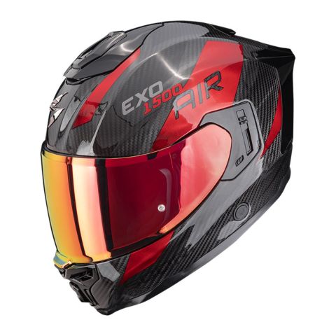 Casco Integrale Scorpion Exo-1500 Carbon Air Platted Nero Rosso