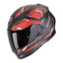 Casco Integrale Scorpion Exo-491 Zumo Nero Opaco Rosso