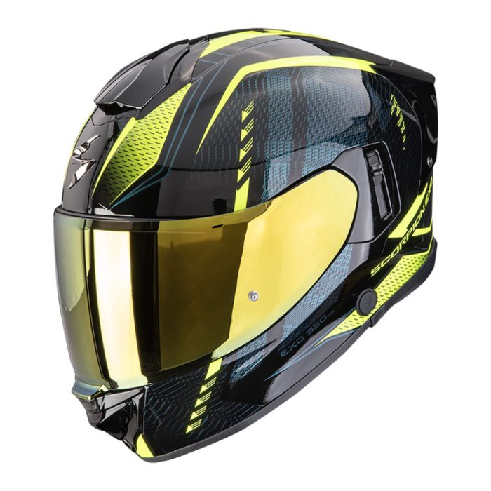 Casco Integrale Scorpion Exo-530 Air Theras Nero Giallo Neon