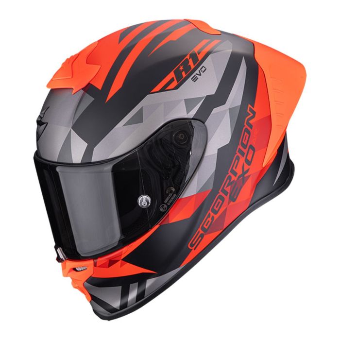 Casco Integrale Scorpion Exo-r1 Evo II Air Valere Nero Opaco Rosso