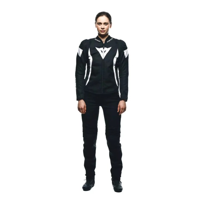Giacca Moto In Tessuto Donna Dainese Avro 5 Tex Black/white/black