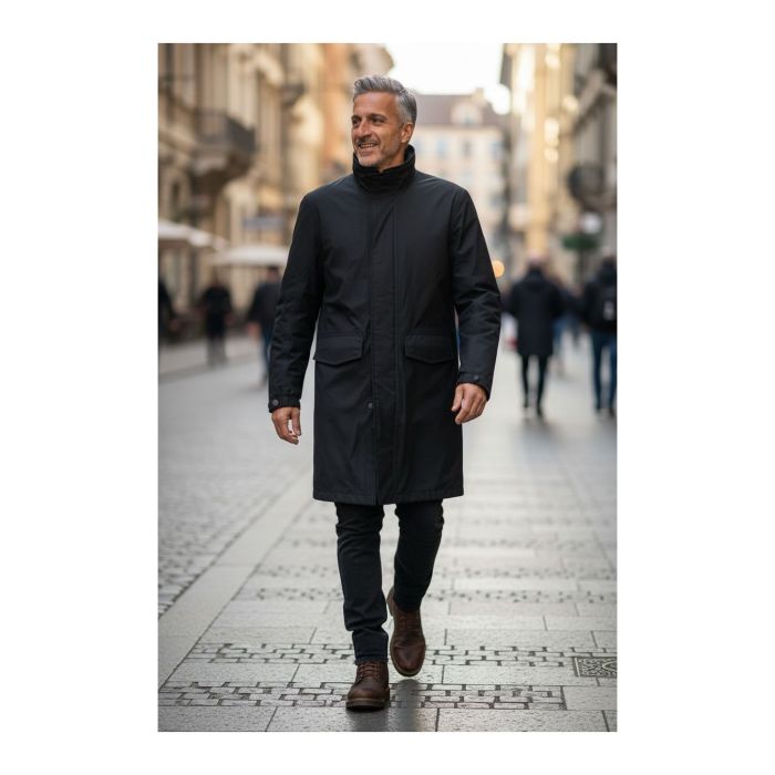 7/8 Ixs Protecciones de chaqueta urbana laminada e impermeable negro