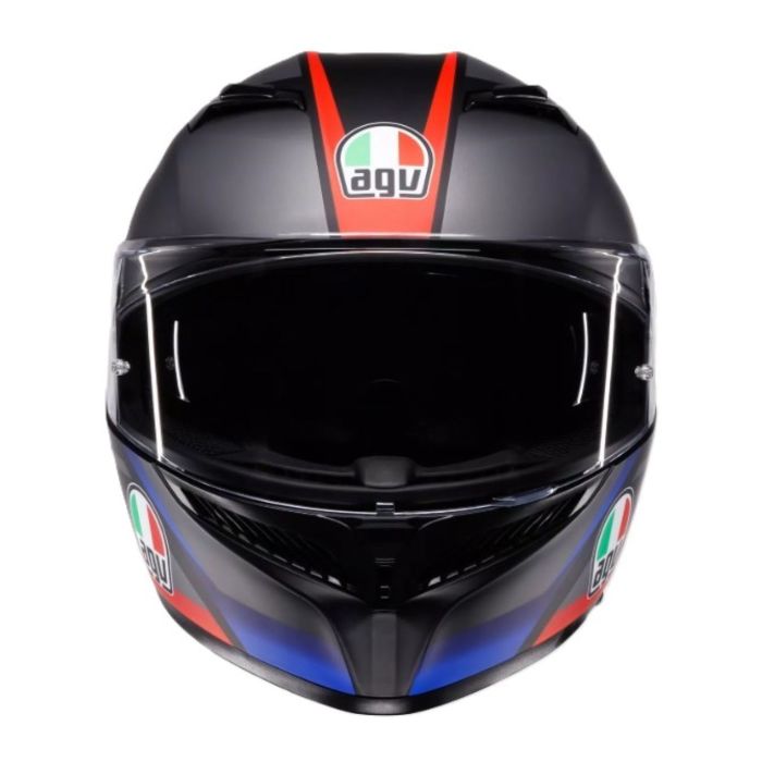 Casco Agv K3 E2206 Striga Matt Black/blue/red