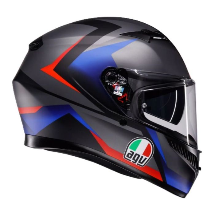 Casco Agv K3 E2206 Striga Matt Black/blue/red