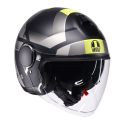 Casco Agv Eteres E2206 Camogli Matt Black/grey/yell