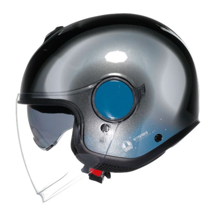 Casco Agv Eteres E2206 Levanto Black/silver/blue