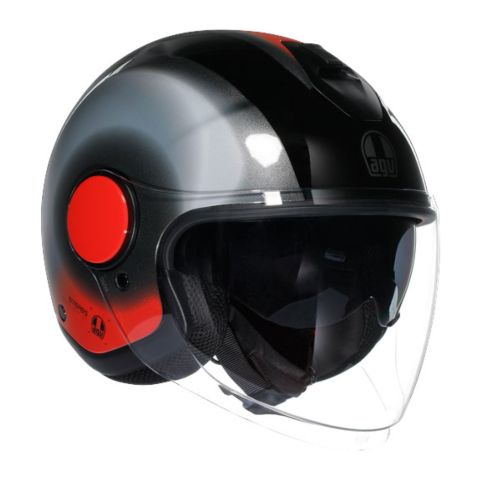 Casco Agv Eteres E2206 Levanto Black/silver/red