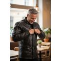 Fender Jofama Leather Jacke aus Leder im britischen Stil Cinta und wasserdicht schwarz