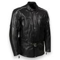 Veste Fender Jofama Leather Cuir de style britannique Cinta et imperméable à l’eau noir